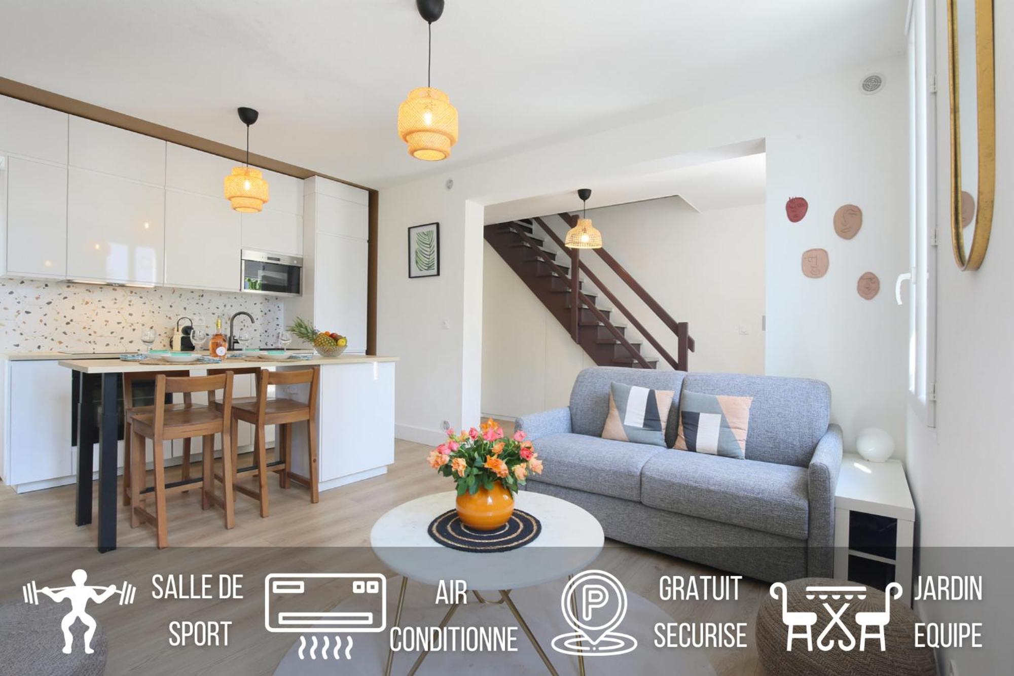 L'Ethnique 7P - Climatisation - Jardin - Parking - Salle De Sport Toulouse Luaran gambar